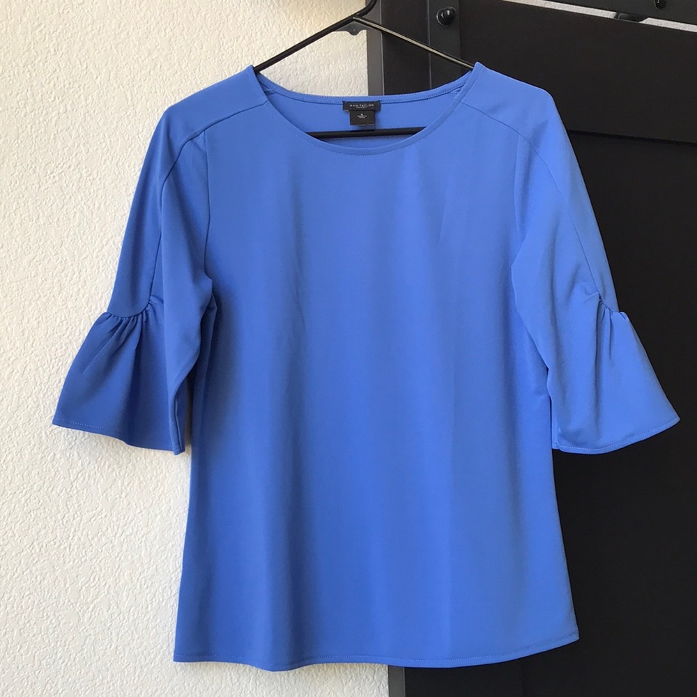 Ann Taylor Periwinkle, 3/4-Sleeve Top SZ-S